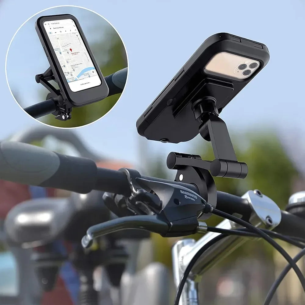 Weather Resistant Bike Phone Holder with 360? Rotation and Magnetic Mount - Arfa Mart