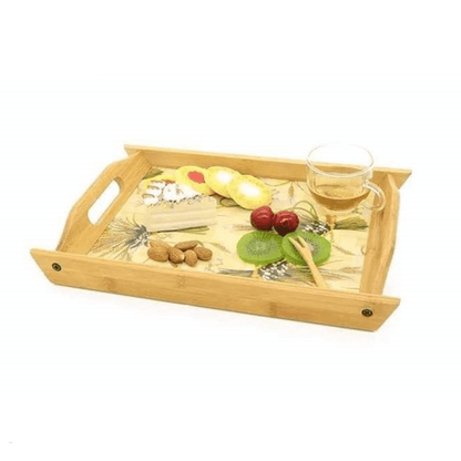Wooden Trays 3 Pc Set  Lightweight, Smooth Edges, Multi-Purpose Serving Trays
