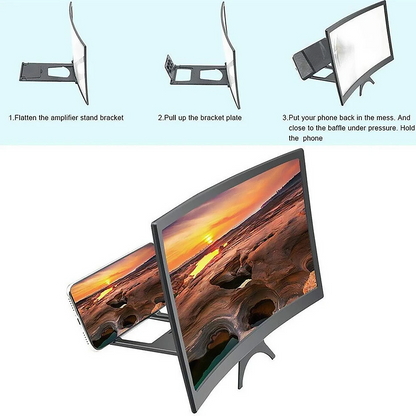 Mobile Screen Magnifier Curved HD Display for Movies and Videos