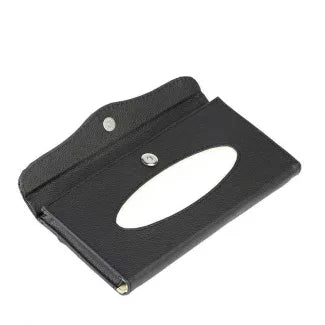 PU Leather Car Tissue Box with Clips for Sun Visor, Durable and Practical Design - Arfa Mart