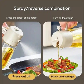 2 in 1 Glass oil sprayer and Dispanser - Arfa Mart