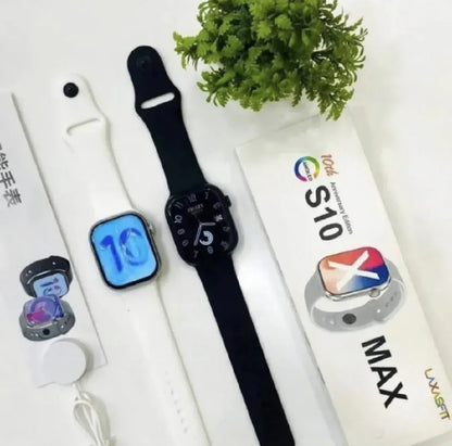 S 10 Max Series 10 Bluetooth Calling Smart watch Fitness Tracker with HD Display Heart Rate Monitor Sports Mode Waterproof Long Battery Life - Arfa Mart
