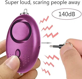 Personal Security Alarm Keychain with LED Light - 140DB Emergency Alarm - Arfa Mart