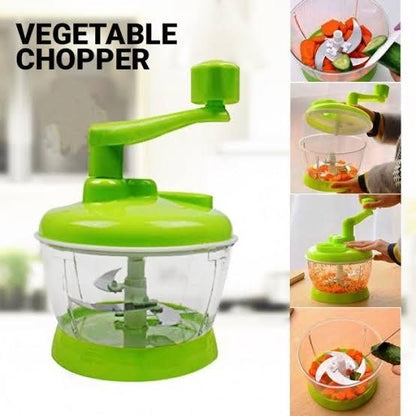 Manual Food Chopper with Stainless Steel 420 Blades, Hand-Powered Pull Design, Easy Clean