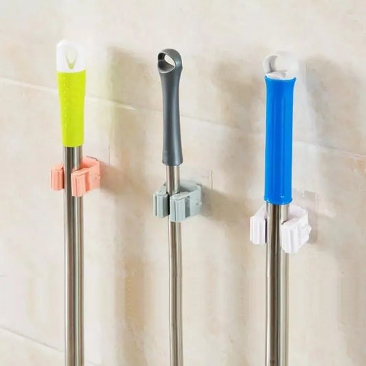 Pack Of 2 - Wall Mounted Mop, Brush & Broom Holder