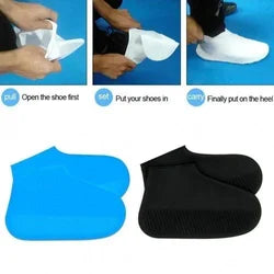 Non-Slip Silicone Rain Boot Shoe Cover Medium 35-40, Waterproof and Foldable