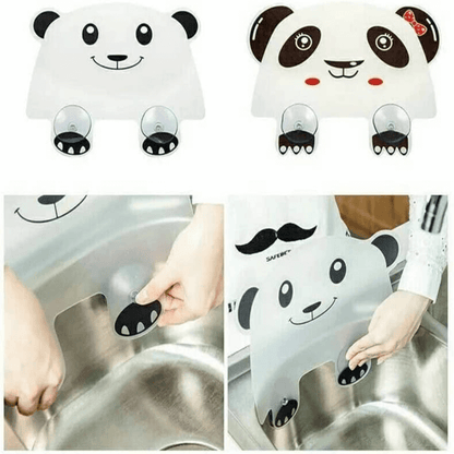 2 pcs Silicone Sink Water Guard with Suction Cups - Panda Design