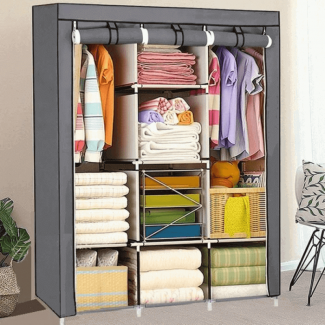 3 Layer Foldable Storage Wardrobe M 88130 with Hanging Space and Shelves