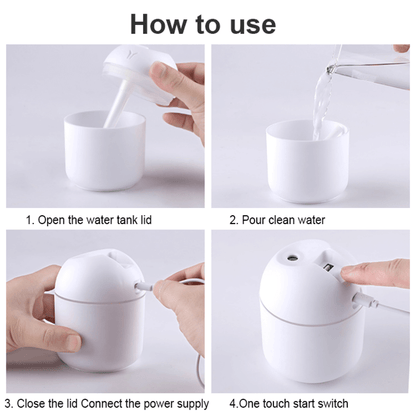 Ultrasonic Mist Maker Humidifier with LED Night Lamp for Home Comfort