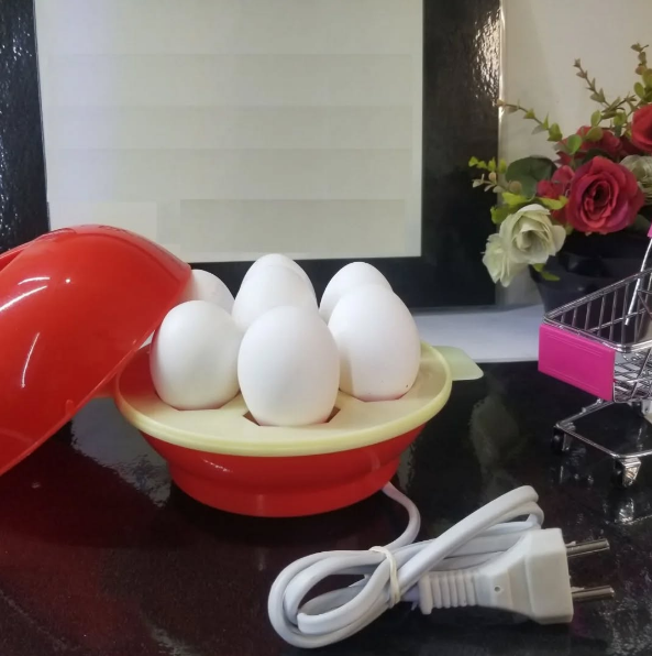 3 in 1 Electric Egg Boiler/Poacher/Cooker Vegetable Streamer-Red