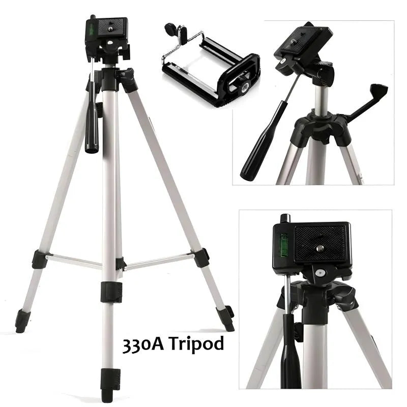 330A Multi-Functional Professional Lightweight Portable Tripod Stand For Mobile Phones And Cameras