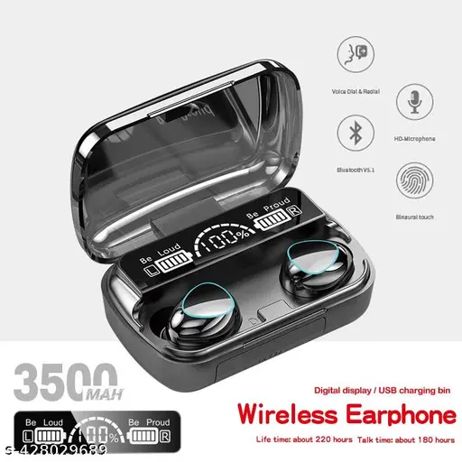 M10 Bluetooth Earphones - Wireless HiFi Stereo Earbuds with Noise Cancelling