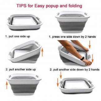 3 in 1 Foldable Cutting Board with Colander and Non-Slip Handle for Kitchen Use