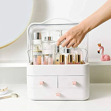 Acrylic Double Side Cosmetic Organizer - Arfa Mart