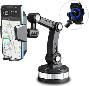 Suction Cup 360 Rotatable Car Phone Holder for Dashboard and Multi-Use - Arfa Mart
