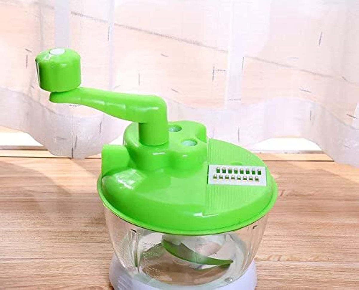 Manual Food Chopper with Stainless Steel 420 Blades, Hand-Powered Pull Design, Easy Clean