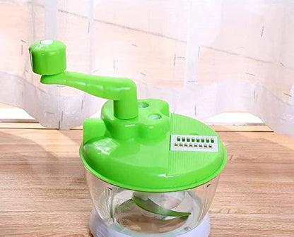 Manual Food Chopper with Stainless Steel 420 Blades, Hand-Powered Pull Design, Easy Clean