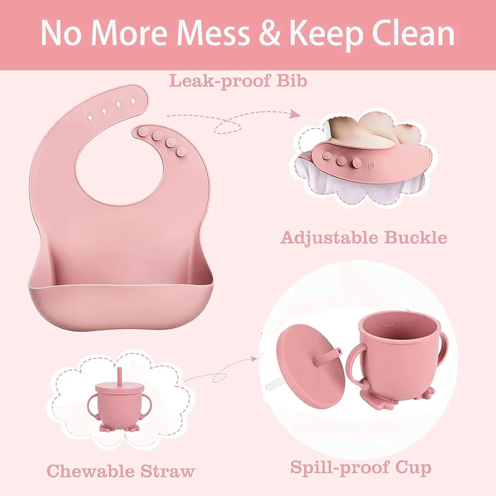 Food Grade Silicone Children's Tableware Set