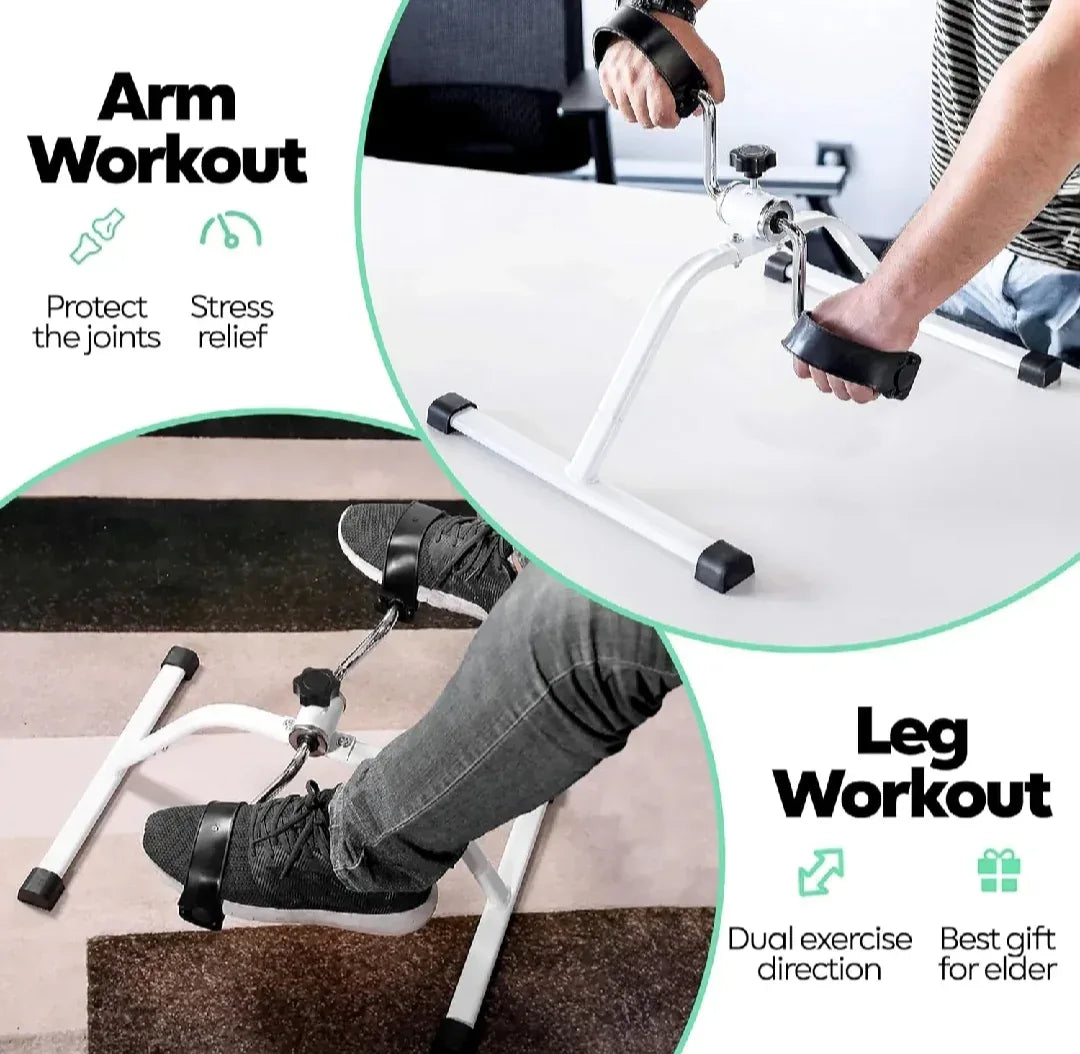 Portable Pedal Exerciser Gym Bike with on-Board Computer and Adjustable Tension - Arfa Mart