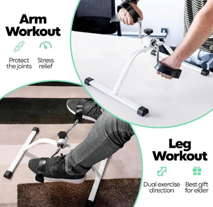 Portable Pedal Exerciser Gym Bike with on-Board Computer and Adjustable Tension - Arfa Mart