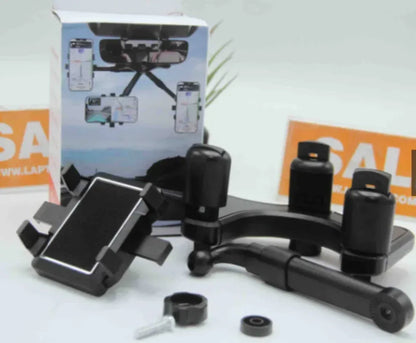 Universal 360 Car Rearview Mirror Phone Holder for Safe Driving - Arfa Mart