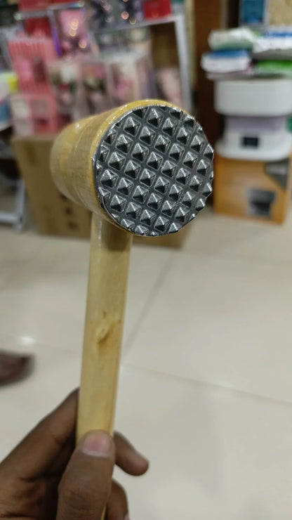 Double Sided Wooden Meat Hammer - Arfa Mart
