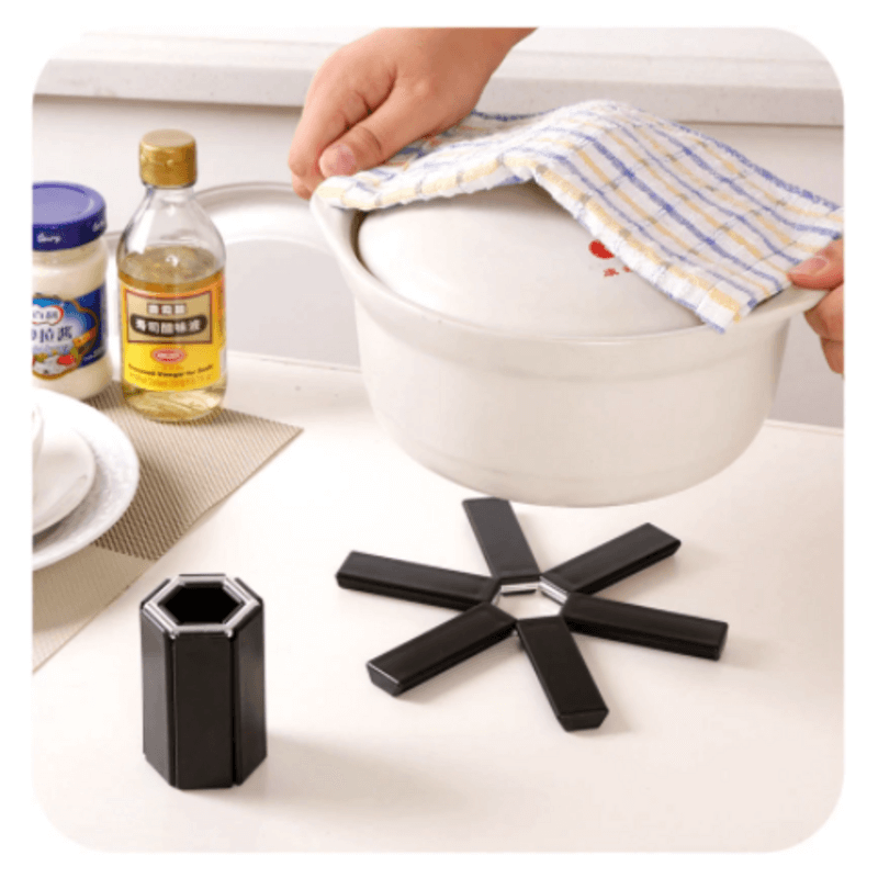 Heat Resistant Foldable Silicone Mat with Anti-Slip Honeycomb Texture, Up to 230C