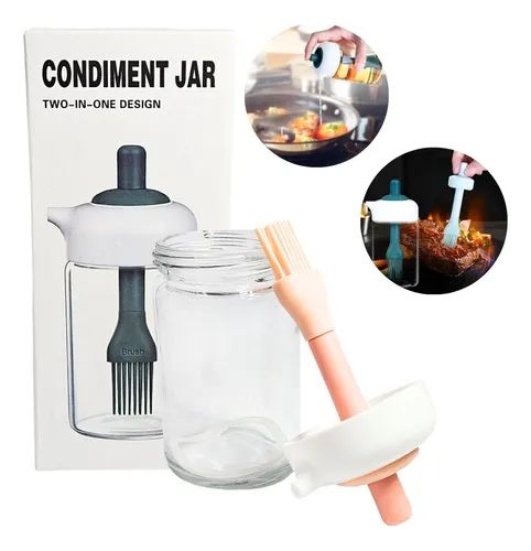 Oil bottle with brush head