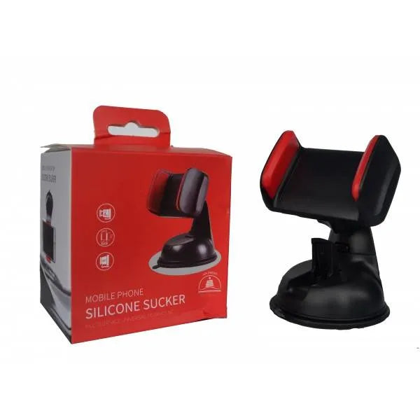 Car Mount Mobile Phone Holder with Silicone Suction Cup, 360 Rotation, Fits 3.5-6" Phones