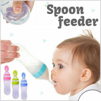 Formula Infant Spoon Feeder for Babies, Soft Squeezable 90ml BPA-Free Bottle