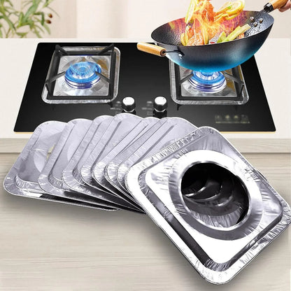 10 pcs Stove Top Cover Aluminum Foil Stove Burner - Arfa Mart