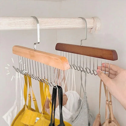 Multifunctional Solid Wood Clothes Hanger - Arfa Mart