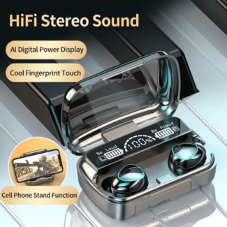 M10 Bluetooth Earphones - Wireless HiFi Stereo Earbuds with Noise Cancelling