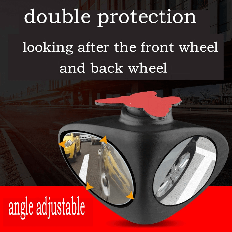 Car Blind Spot Mirror 360 Adjustable Auxiliary Rearview Mirror for Safer Driving