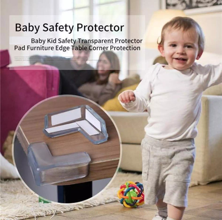 4 pcs Baby-Safe Table Corner Protectors with Reinforced Adhesive Edge Bumpers