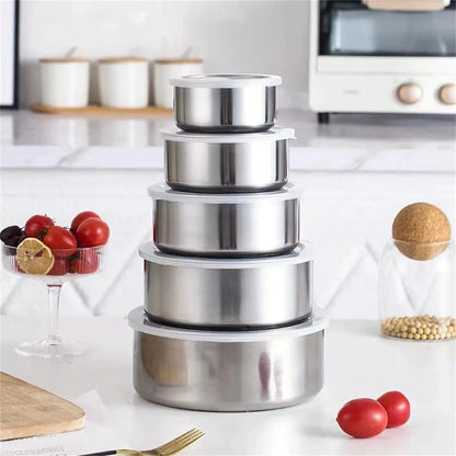 Stainless Steel 5pcs Bowl Set