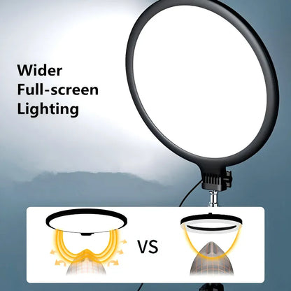 NP-26 NeePho 26 CM LED Soft Ring Light with 360° Rotating Pan Tilt and Three Color Temperature Modes