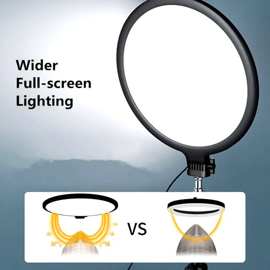 NP-26 NeePho 26 CM LED Soft Ring Light with 360° Rotating Pan Tilt and Three Color Temperature Modes
