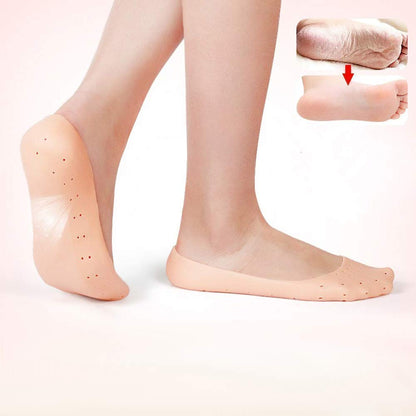 Moisturizing Anti-Crack Silicone Socks for Heel Protection and Dry Skin Relief