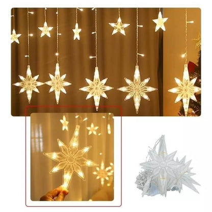 LED Star Curtain Fairy Lights, Waterproof Soft Light String for Indoor & Outdoor Use