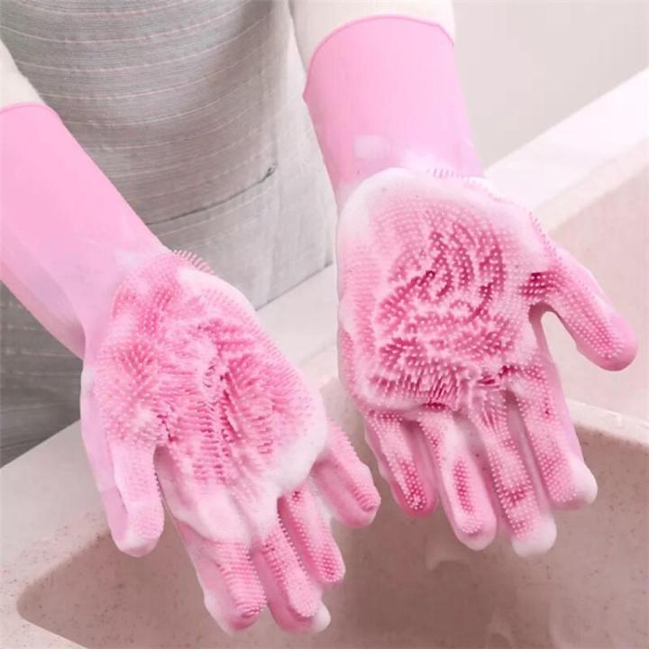 Magic Silicone Dishwashing Scrubber with Heat Resistance and Disinfectant Safe Design
