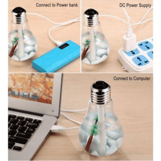 1 pc LED Bulb Air Water Mist Humidifier with 7 Color LED Lights