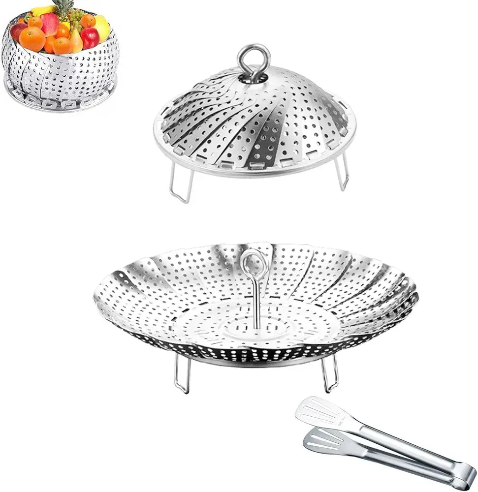Foldable Steel Fruits Vegetables and Steamer