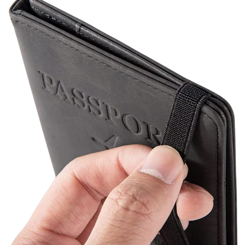 Leather Travel Wallet And Passport Holder Slim Travel Credit Card Pouch
