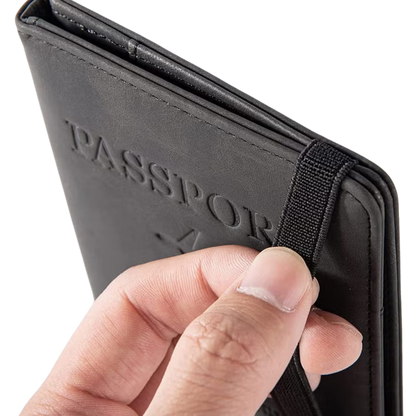 Leather Travel Wallet And Passport Holder Slim Travel Credit Card Pouch