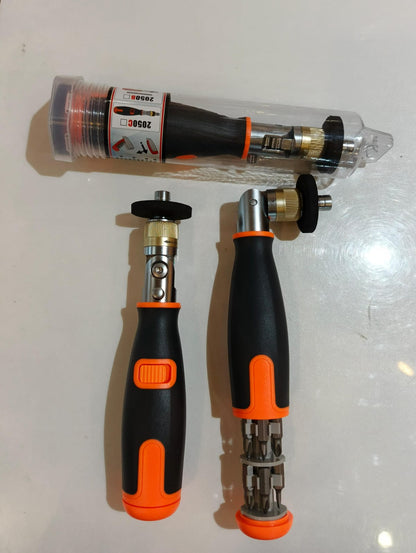 Portable Ratchet Screwdriver Hidden Screwdriver Head Multi Angle Corner Capable Multifunctional Screwdriver Set 10 in 1