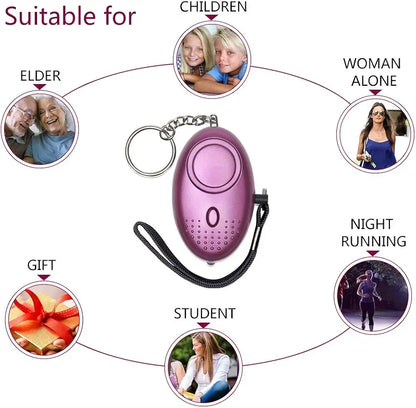 Personal Security Alarm Keychain with LED Light - 140DB Emergency Alarm - Arfa Mart