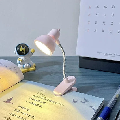 Mini Book Light LED Clamp with Flexible Gooseneck for Reading and Work