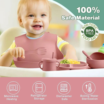 Food Grade Silicone Children's Tableware Set