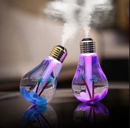 1 pc LED Bulb Air Water Mist Humidifier with 7 Color LED Lights